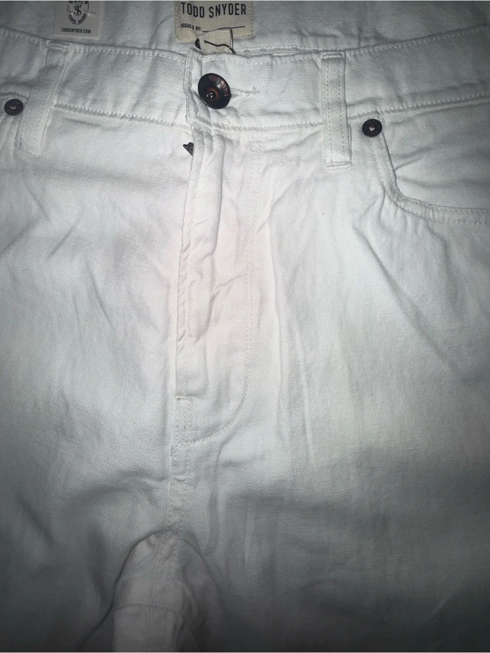 Todd Snyder Slim Fit White Cotton Linen Jeans Men’s 32x34 NWT  men’s white pants